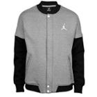 Jordan Aj Varsity Jacket - Mens - Dark Grey Heather/black/white