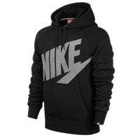 Nike Aw77 Fleece Hoodie Logo 26 Deg - Mens - Black/white