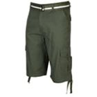 Southpole Belted Ripstop Cargo Shorts - Mens - Olive