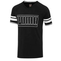 Puma Short Sleeve Varsity T-shirt - Mens - Black