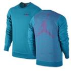 Jordan Gradient Fleece Crew - Mens - Tropical Teal/fusion Pink