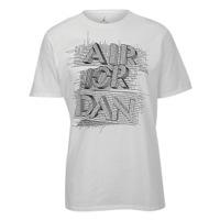 Jordan Retro 4 Stencil T-shirt - Mens - White/black