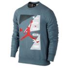 Jordan Retro 7 Block Fleece Crew - Mens - Cobalt Steel Heather/light Crimson