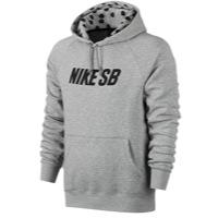 Nike Sb Icon Pullover Hoodie - Mens - Dk Grey Heather/black