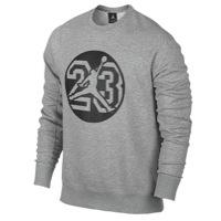 Jordan Graphic Fleece Crew - Mens - Dark Grey Heather/black