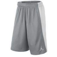 Jordan Baseline Shorts - Mens - Wolf Grey/white