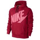 Nike Aw77 Fleece Hoodie Logo 26 Deg - Mens - Gym Red/hyper Punch