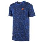 Nike Glory Top Hybrid T-shirt - Mens - Gmae Royal/midnight Navy/electro Orange