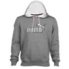 Puma No 1 Logo Hoodie - Mens - Medium Gray Heather/white