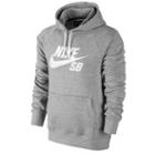 Nike Sb Icon Pullover Hoodie - Mens - Dk Grey Heather/white