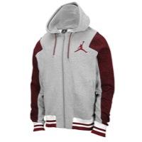 Jordan Varsity Ele Full Zip Jacket - Mens - Dark Grey Heather/team Red