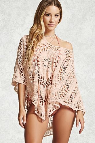 Forever21 Open Crochet Swim Cover-up