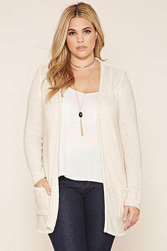 Forever21 Plus Women's  Plus Size Open-knit Cardigan