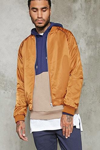 Forever21 Raglan-sleeve Bomber Jacket