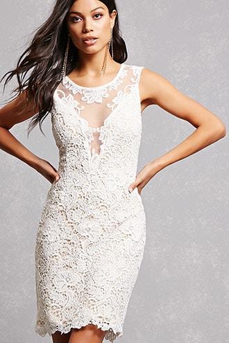 Forever21 Soieblu Crochet Illusion Dress
