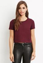 Forever21 Women's  Ladder-back Boxy Tee (burgundy)