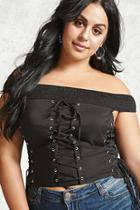Forever21 Plus Size Corset Crop Top