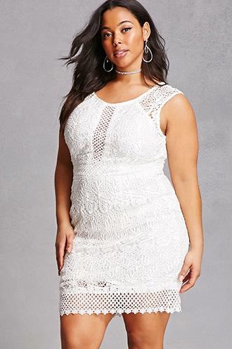 Forever21 Soieblu Crochet Knit Dress