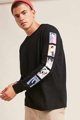 Forever21 Patrick Nagel Graphic Long Sleeve Tee