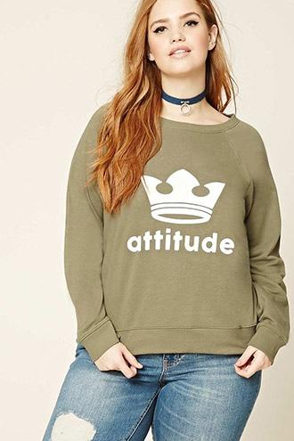 Forever21 Plus Size Attitude Sweatshirt