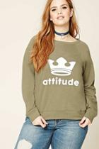 Forever21 Plus Size Attitude Sweatshirt