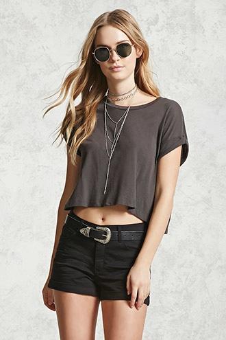 Forever21 High-rise Cuffed Shorts