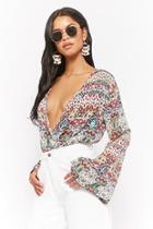 Forever21 R By Raga Paisley Surplice Top