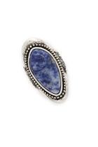 Forever21 Blue & Antique Silver Faux Stone Cocktail Ring