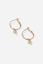 Forever21 Star Charm Hoop Earrings