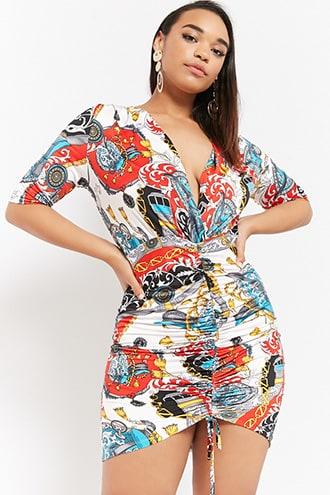 Forever21 Plus Size Chain Print Mini Dress
