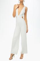 Forever21 Open-back Wide-leg Jumpsuit