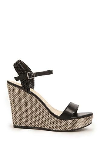 Forever21 Threaded Faux Leather Wedges