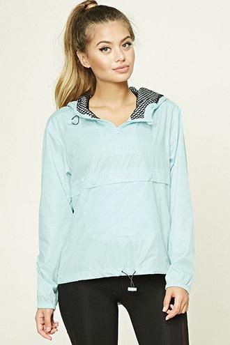 Forever21 Women's  Active Drawstring Hooded Anorak