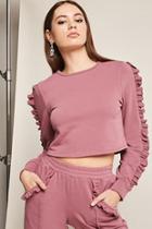 Forever21 Ruffle Sleeve Sweatshirt