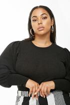 Forever21 Plus Size Marled Balloon-sleeve Top