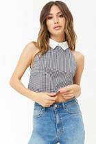Forever21 Collared Gingham Crop Top