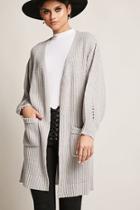 Forever21 Purl Knit Open-front Cardigan