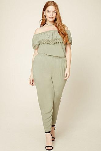 Forever21 Plus Size Flounce Jumpsuit