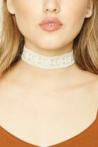 Forever21 Embroidered Floral Lace Choker