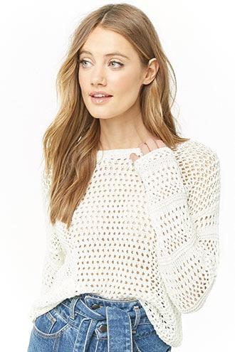 Forever21 Crochet Knit Sweater