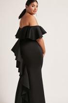Forever21 Plus Size Ruffle Scuba Gown