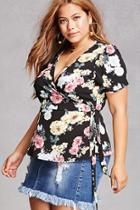 Forever21 Plus Size Floral Wrap Top