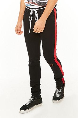 Forever21 Jordan Craig Distressed Striped Pants