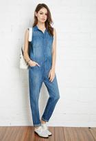 Forever21 Chambray Utility Jumpsuit