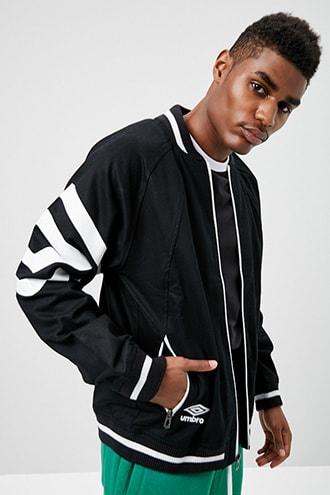 Forever21 Umbro Logo Twill Varsity Jacket