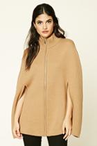 Forever21 Zip-front Sweater Poncho