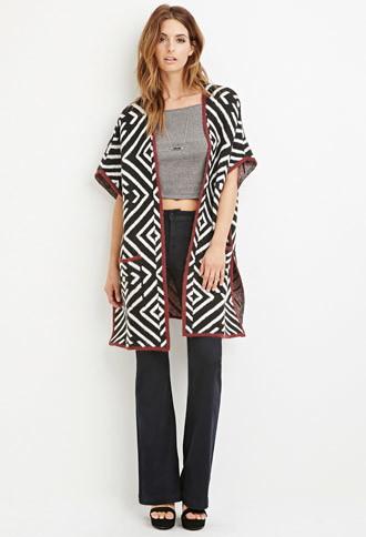 Love21 Geo-patterned Dolman Cardigan