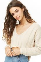 Forever21 Cropped Ribbed High-low Sweater