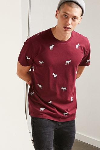 Forever21 Zebra Print Tee