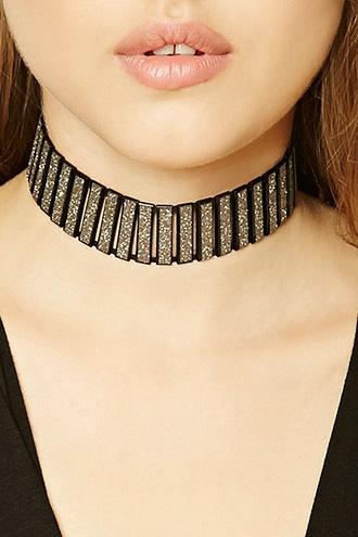 Forever21 Glitter Ladder Cutout Choker